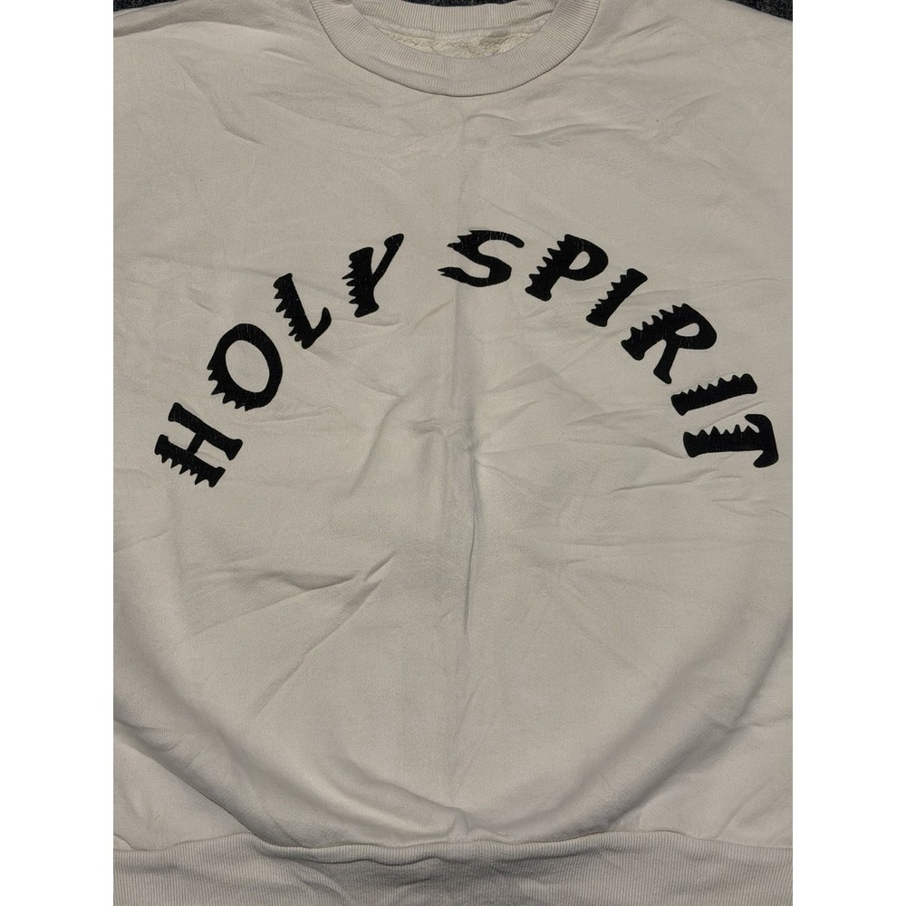 Yeezy HOLY SPIRIT SUNDAY SERVICE Kanye West Coachella Crewneck Size Large Cream - Picture 2 of 5